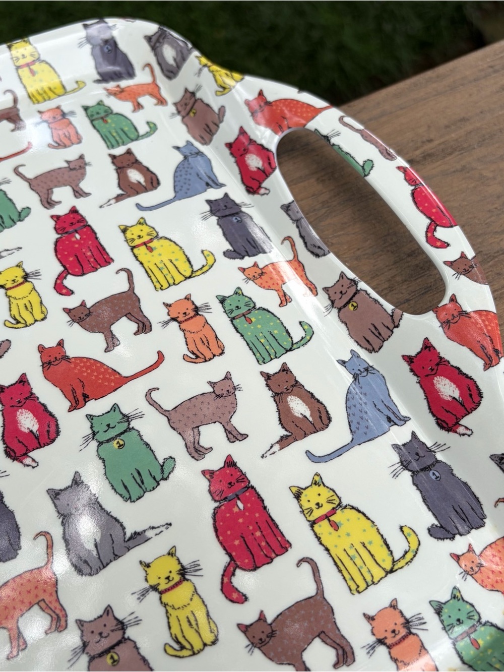 Multicolor Kittens Cats Large Serving Tray Melamine 19 x 11.5 INCHES 2015